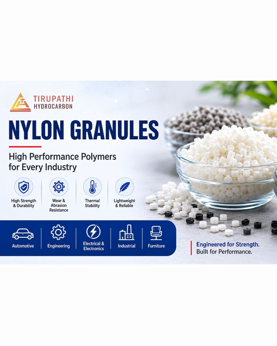 Nylon Granules Supplier in India | Nylon 6, Nylon 66, Engineering Polymers & Industrial Plastic Compounds